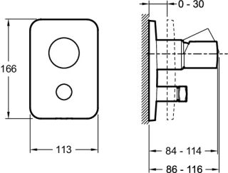 Смеситель Jacob Delafon TOOBI E98719-CP встраиваемый